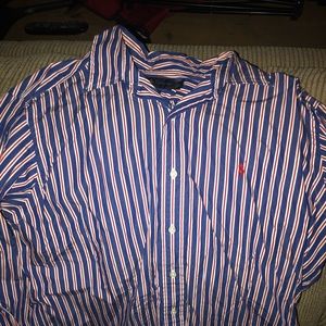 Mens Large Polo red and blue